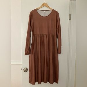 NWOT Midi length dress- Coffee